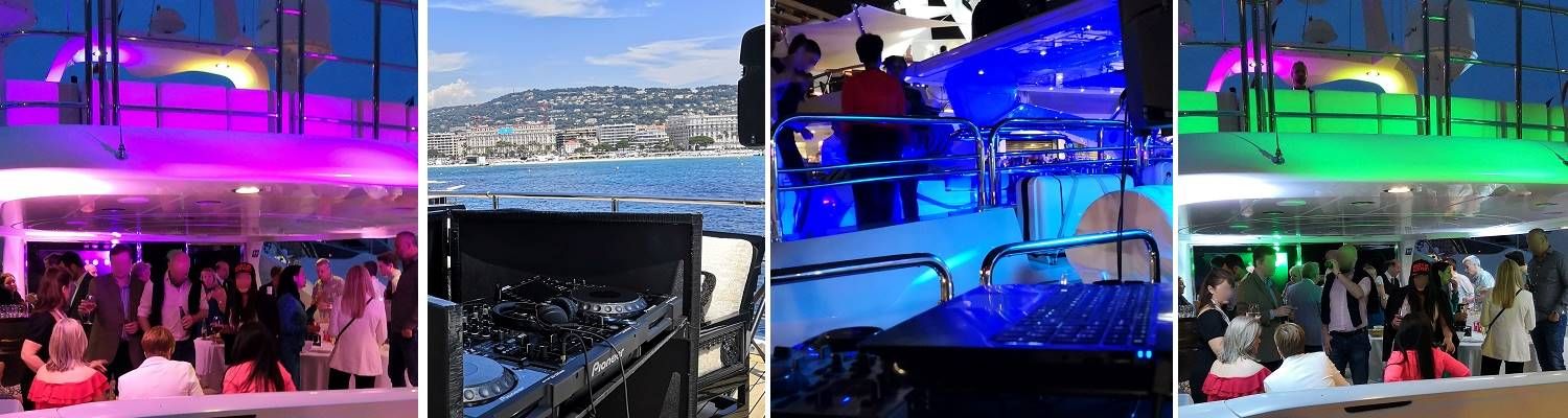 DJ, Sound, Band & Light Equipment Rental for Yachts  - delivered & installed all along the French Riviera - St-Tropez, Cannes, Monaco / Monte-Carlo...