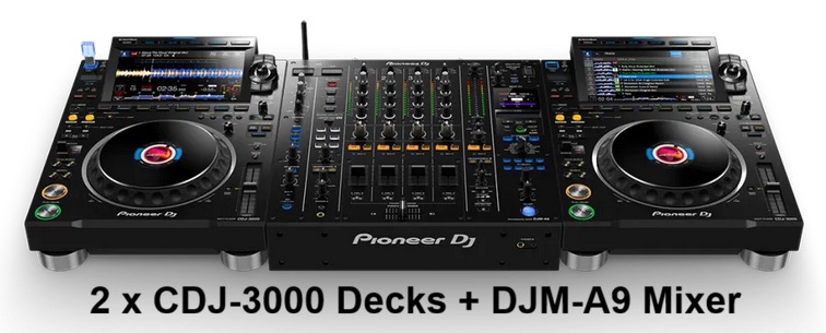Rent PIONEER CDJ-3000 DJ Decks + DJM-A9 MIXER in Cannes, Monaco, St Tropez, Provence